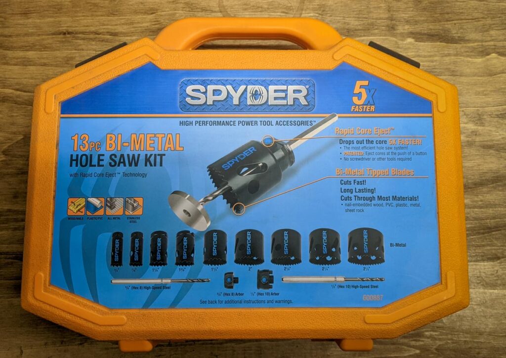 Spyder Hole Saw Kit Front