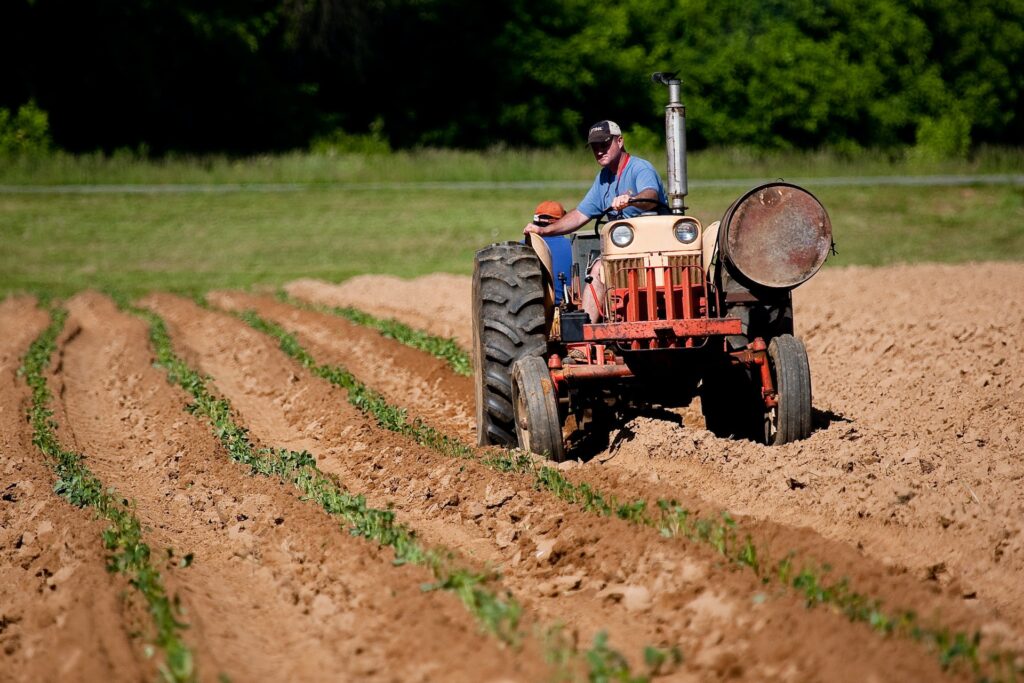 tractor on farm