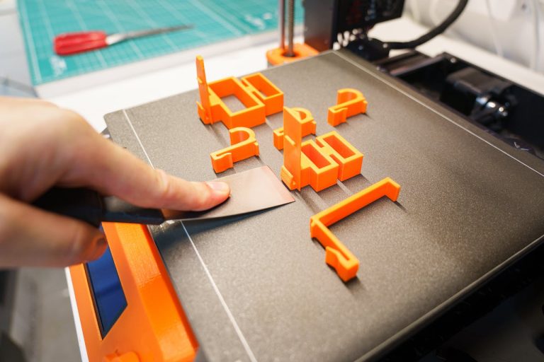 3d printed parts on printer